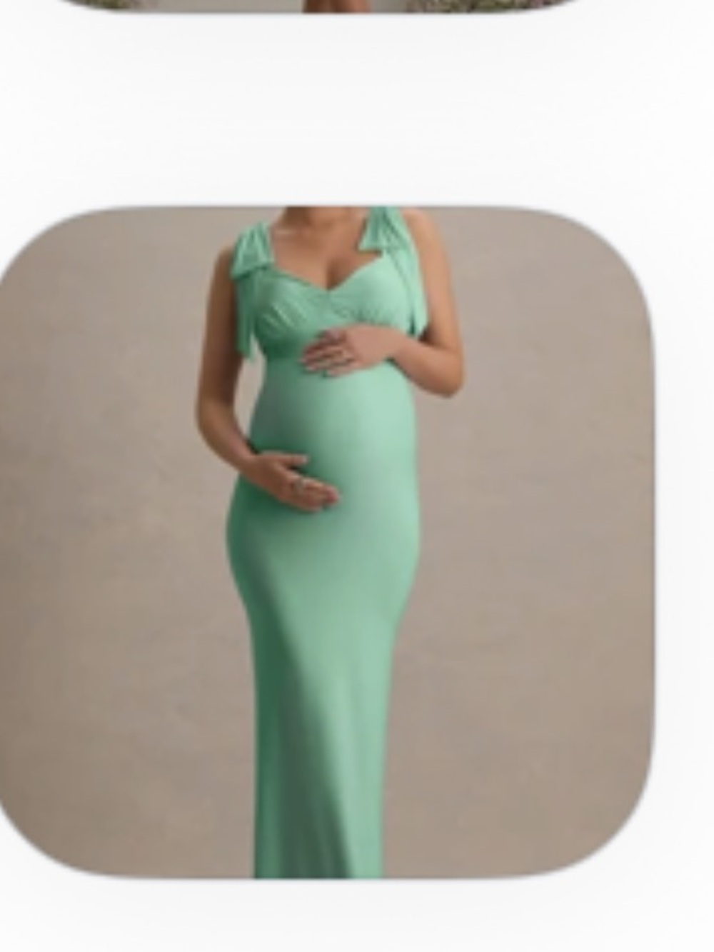 Club London light Green Maternity Dress